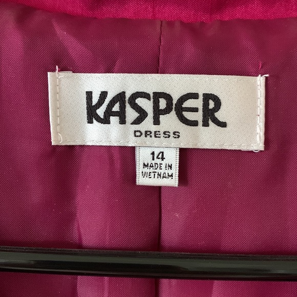 Kasper Metallic Pink Dress with tie waist - Picture 3 of 8